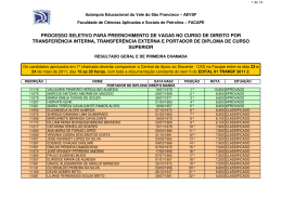 processo seletivo para preenchimento de vagas no curso