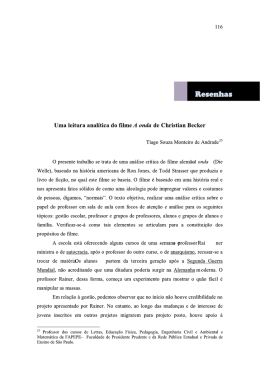 Uma leitura analítica do filmeA onda de Christian Becker