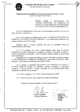 Projeto Lei Legislativo 016