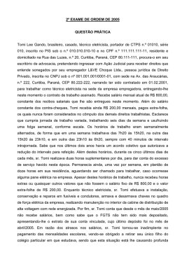 2º EXAME DE ORDEM DE 2005 QUESTÀO PRÊTICA Tomi Lee