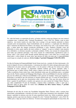 Depoimentos enviados para Val&eacute;ria