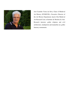 Jos&eacute; Cust&oacute;dio Vieira da Silva. Chair of Medieval Art History (FCSH