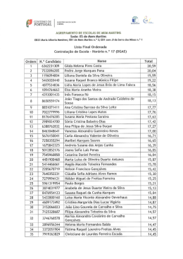 Contratação de Escola - Horário n.º 17