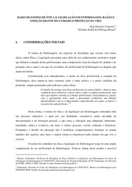 I. CONSIDERA&Ccedil;&Otilde;ES INICIAIS - Conselho Federal de Enfermagem