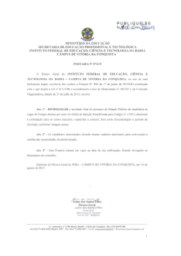 Portaria N&ordm; 072