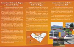 Folder Campus do Sert&atilde;o - Universidade Federal de Alagoas
