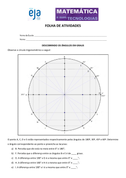 Atividade - Descobrindo &Acirc;ngulos em Graus