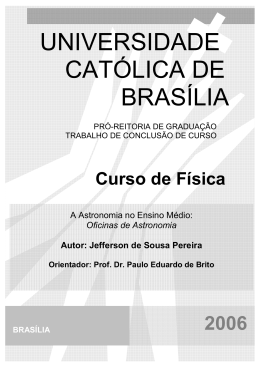 A Astronomia no Ensino Médio - Universidade Católica de Brasília