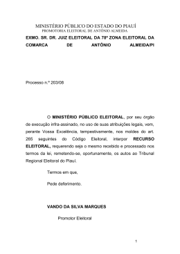 EXCELENT&Iacute;SSIMO SENHOR JUIZ DA 37&ordf; ZONA ELEITORAL DO
