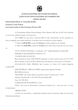 Edital do Leil&atilde;o - Vicente Martins Leil&otilde;es