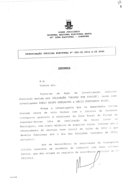 PODER JUDICIÁRIO TRIBUNAL REGIONAL