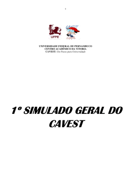 1º SIMULADO GERAL DO CAVEST CAVEST