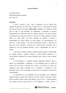 1 Recursos H&iacute;dricos Jos&eacute; Galizia Tundisi Instituto Internacional de