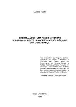 DIREITO &Agrave; &Aacute;GUA: UMA RESSIGNIFICA&Ccedil;&Atilde;O