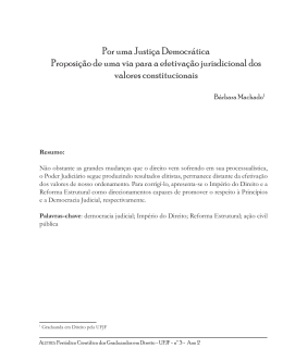 Por uma Justi&ccedil;a Democr&aacute;tica Proposi&ccedil;&atilde;o de uma via para a