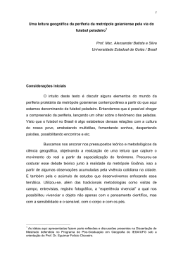 Uma leitura geográfica da periferia da metrópole goianiense pela