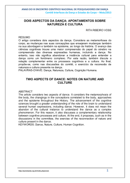dois aspectos da dan&ccedil;a: apontamentos sobre