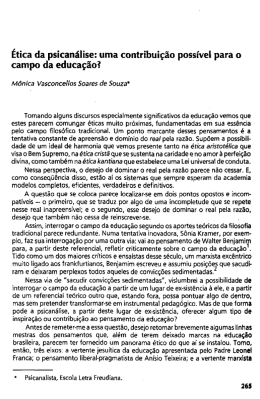Ética da psicanálise: uma contribuição possível para o