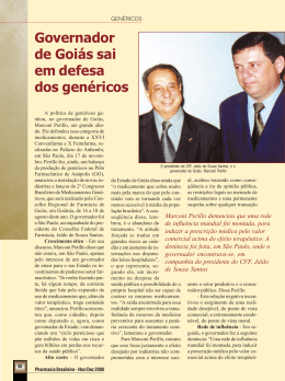 Governador de Goiás sai em defesa dos genéricos