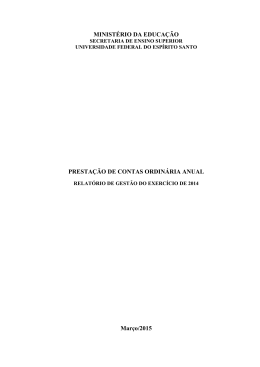 universidade federal do esp&iacute;rito santo - Pr&oacute;