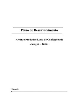 APL de Confec&ccedil;&otilde;es de Jaragu&aacute; - Minist&eacute;rio do Desenvolvimento