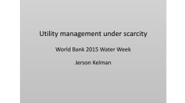 Utility Management Under Scarcity World Bank