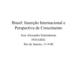 Brasil: Inserção Internacional e Perspectiva de Crescimento