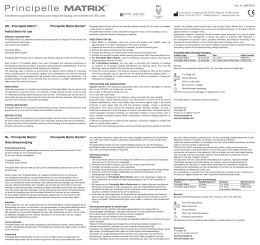 UK - Principelle Matrix® Principelle Matrix Border® Instructions for