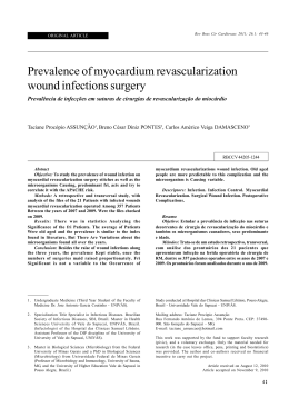 Prevalence of myocardium revascularization wound infections surgery