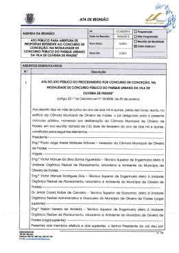 Ata do Ato P&uacute;blico para Abertura de Propostas