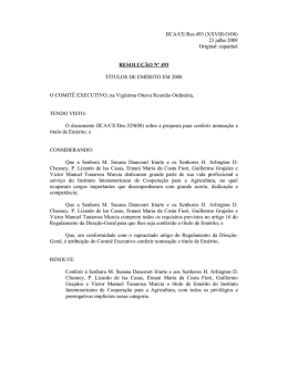 IICA/CE/Res.493 (XXVIII-O/08) 23 julho 2008 Original: espanhol