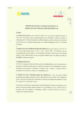 Protocolo, a INATEL e o SICOMP