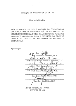 GERA&Ccedil;&Atilde;O DE BICLIQUES DE UM GRAFO V&acirc;nia Maria