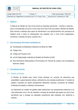 MANUAL DE GEST&Atilde;O DE VARA C&Iacute;VEL 1 Objetivo O Manual de