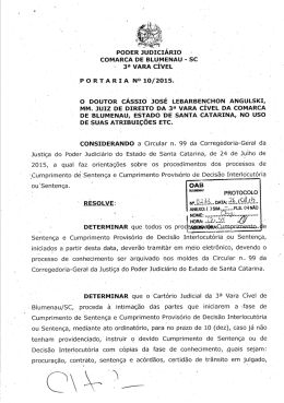 PODER JuöIcIÁRIo coMARcA DE BLUMENAU