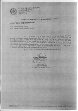 Termo de Compromisso do Administrador Judicial