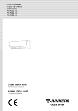 E Unidad interior mural P Unidade interior mural