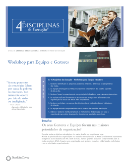 As 4 Disciplinas da Execu&ccedil;&atilde;o