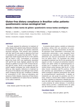 Gluten-free dietary compliance in Brazilian celiac patients