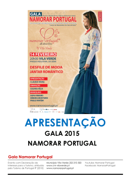 Apresentação da Gala Namorar Portugal - Vila Verde