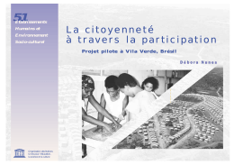 La Citoyenneté à travers la participation: projet pilote à Vila Verde