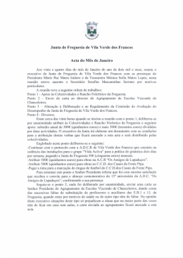 Ata de janeiro - Freguesia de Vila Verde dos Francos