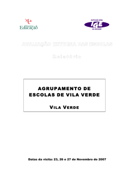 AGRUPAMENTO DE ESCOLAS DE VILA VERDE