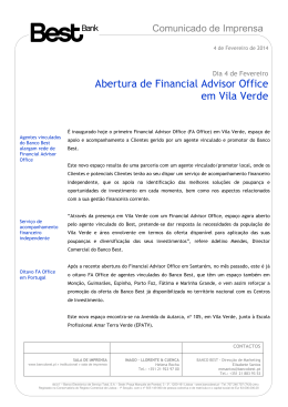 Abertura de Financial Advisor Office em Vila Verde