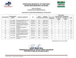 resultado classificação bairro vila verde - Tabatinga