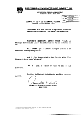 PREFEITuRA:t_›o MUNICÍPIO DE INDAIATUBA