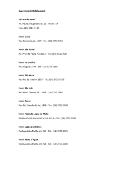 Sugest&otilde;es de Hot&eacute;is Avar&eacute; Vila Verde Hotel Av. Paulo
