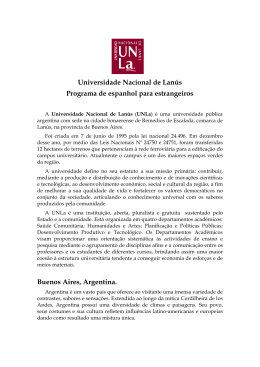 Espanhol e trabalho voluntário - Universidad Nacional de Lanús