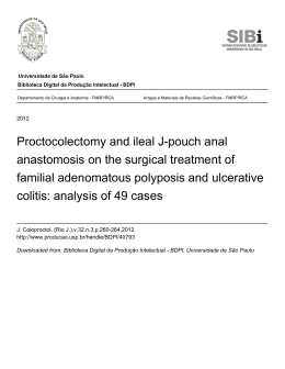 Proctocolectomy and ileal J-pouch anal anastomosis on the surgical