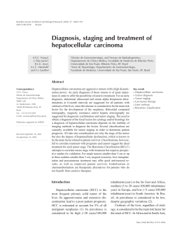 Diagnosis, staging and treatment of hepatocellular carcinoma